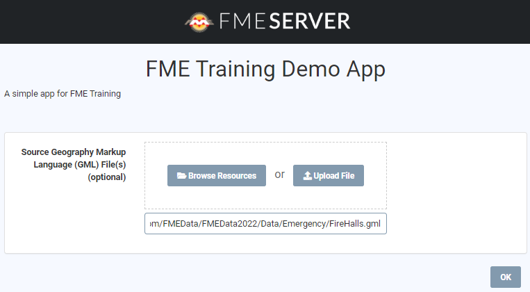 FME Training Demo App